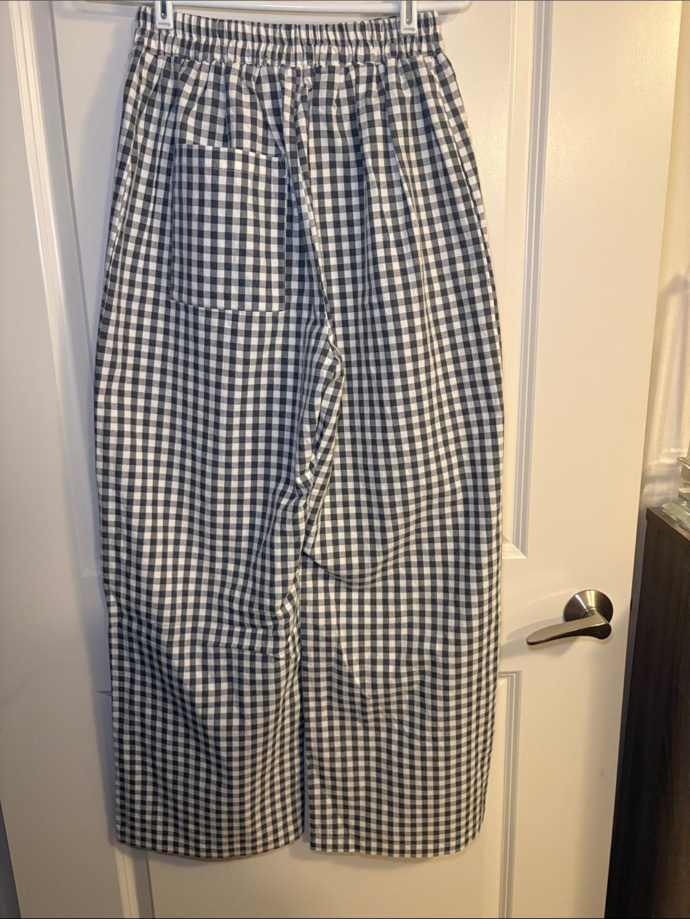 Commense Black and White Gingham Wide-Leg Pants - Picture 7 of 9